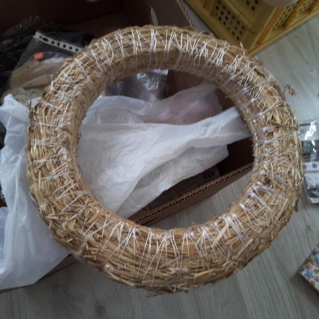 Rieten krans, Huis en Inrichting, Woonaccessoires | Kransen, Ophalen of Verzenden, Nieuw