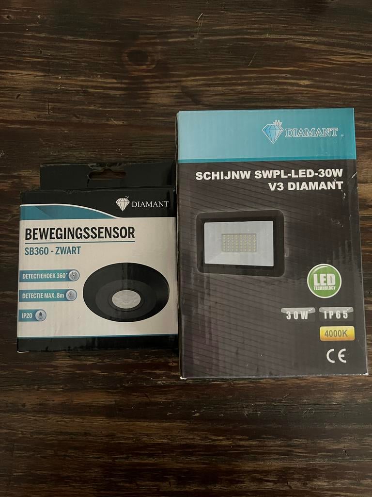 Led lamp met bewegingssensor - Diamant 30W, Ophalen, Minder dan 50 watt, Overige typen, Nieuw