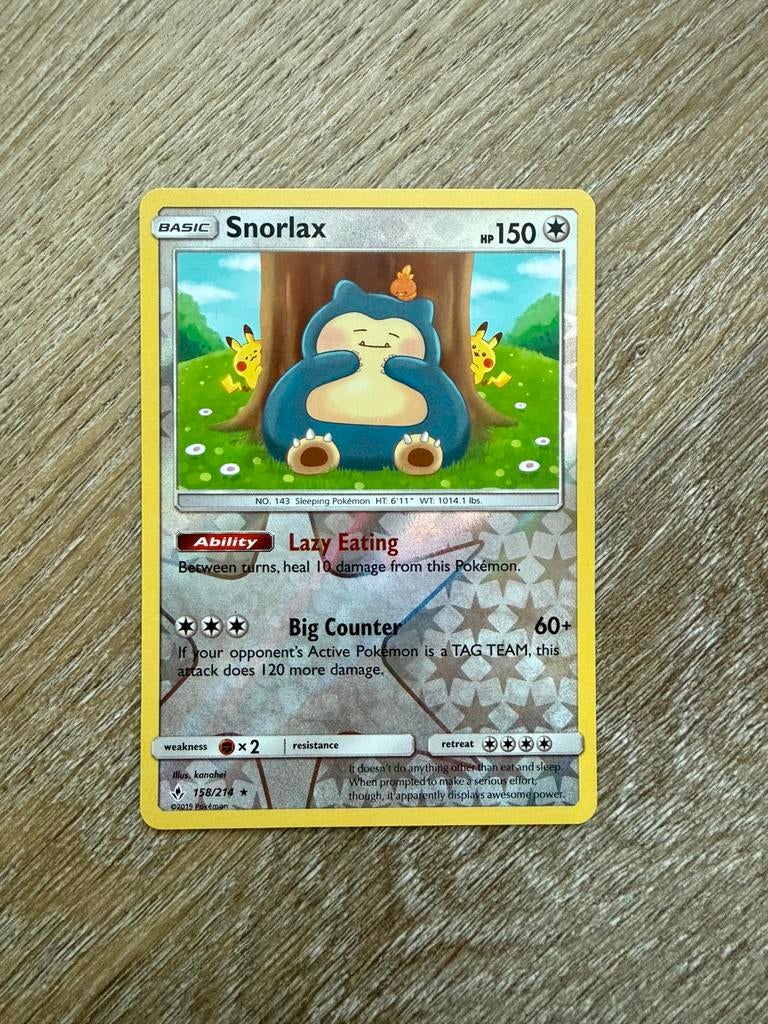Snorlax 158/214 Unbroken Bonds Pokemon, Hobby en Vrije tijd, Verzamelkaartspellen | Pokémon, Nieuw, Losse kaart, Ophalen