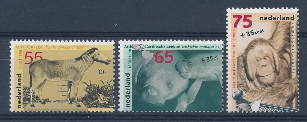 1399 - 1401 (jaar 1988) | Zomerzegels, mens en dierentuin, Postzegels en Munten, Postzegels | Nederland, Ophalen of Verzenden