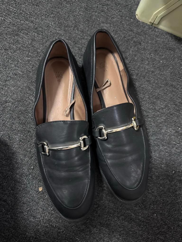 Zwarte Loafers met bit detail - Maat 40, Ophalen of Verzenden, Gedragen, Zwart, Loafers