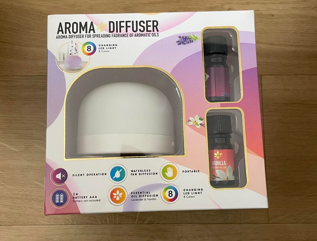 Aroma diffuser, Ophalen of Verzenden, Zo goed als nieuw, E27 (groot), Led-lamp