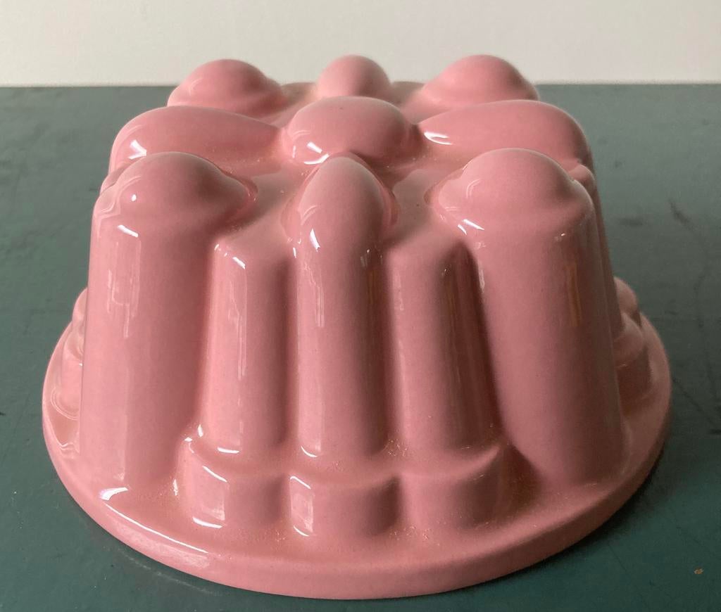 Pastel roze puddingvorm, Antiek en Kunst, Ophalen of Verzenden