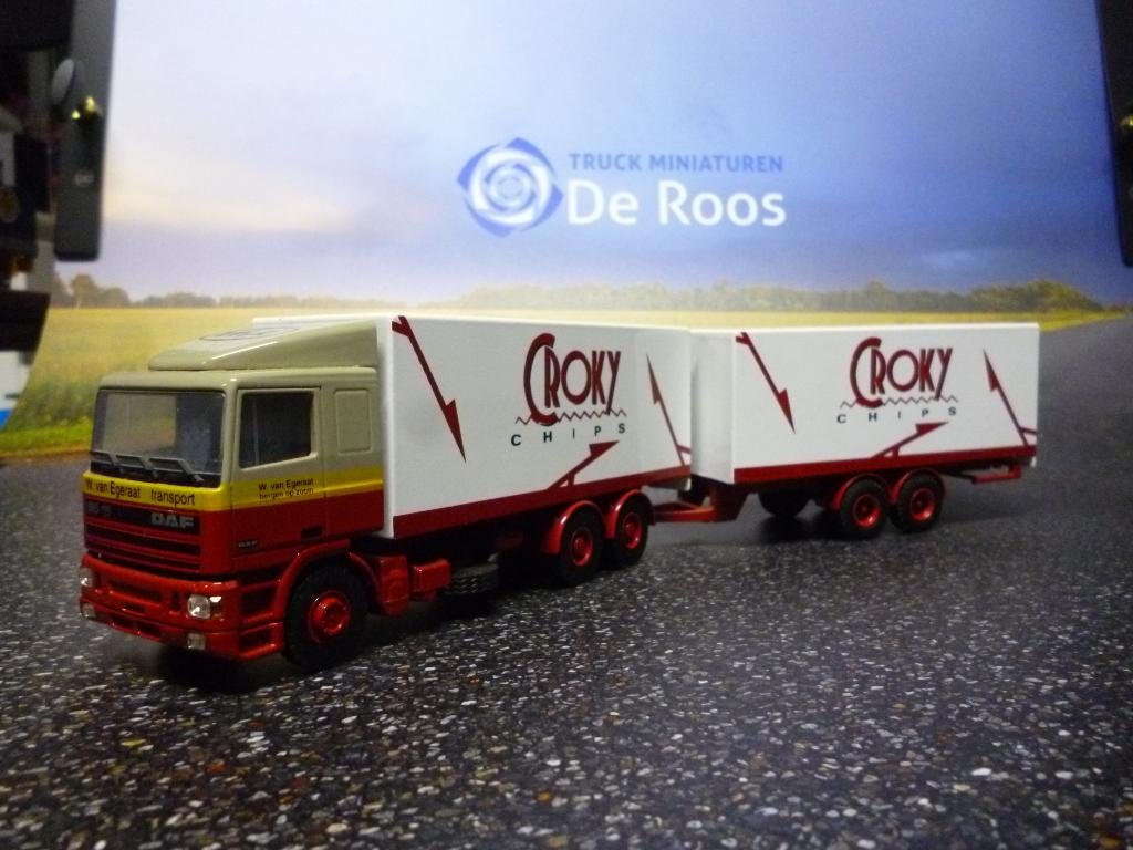 DAF 95 combi Van Egeraat / Croky Chips, Ophalen of Verzenden, Zo goed als nieuw, Bus of Vrachtwagen, Lion Toys