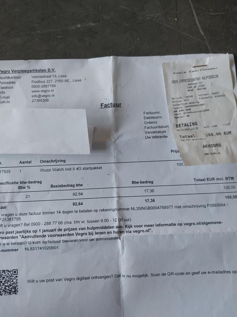 Digitale alarmering horloge Ibdi platina Wuzzi alert, Ophalen of Verzenden