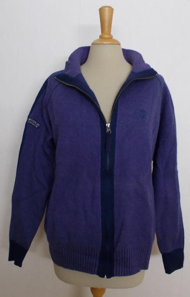 Mooi paars/blauw 80% lambs wol vest van River Woods! L, Verzenden, Zo goed als nieuw, Maat 42/44 (L), Overige kleuren