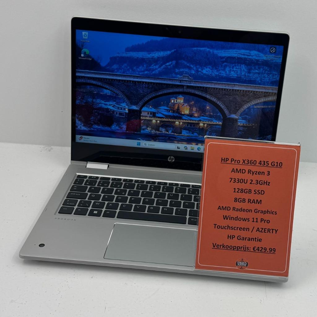 HP Pro x360 435 G10 Laptop |Touch| Ryzen 3 128GB SSD 8GB RAM, 2 tot 3 Ghz, Qwerty, Toulonselaan 72, 14 inch