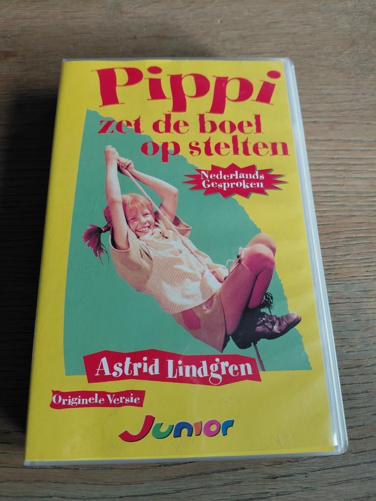 Pippi Langkous zet de boel op stelten videoband. #2., Cd's en Dvd's, VHS | Kinderen en Jeugd, Alle leeftijden, Ophalen of Verzenden