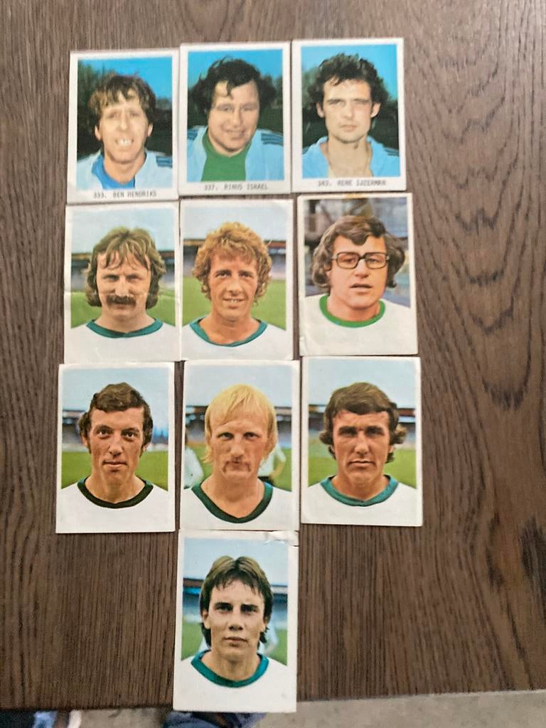 10 JAREN 70 PLAATJES SPELERS PEC ZWOLLE JAREN 70, Ophalen of Verzenden, Zo goed als nieuw, Overige binnenlandse clubs, Poster, Plaatje of Sticker