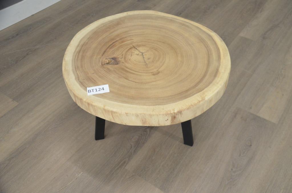 Ronde suar salontafel 60 – 65 cm -BT124, Overige houtsoorten, 50 tot 100 cm, Rond, Nieuw