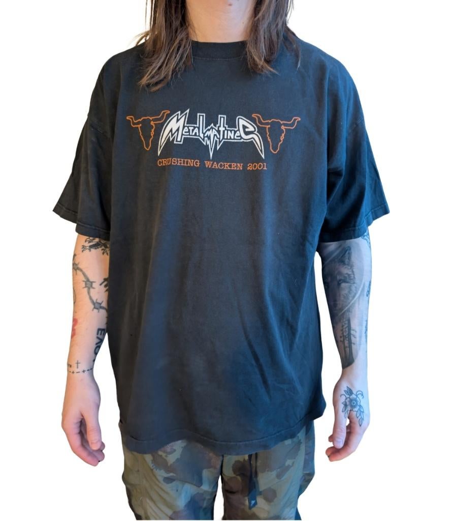 2001 Crushing Wacken Vintage T-Shirt – Size XL, Screenstars, Screenstars, Ophalen of Verzenden, Gedragen