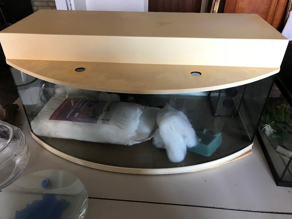 aquarium terrarium 1x0,6x0,4m met verlichting, pomp, thermos, Ophalen, Gebruikt, Leeg aquarium