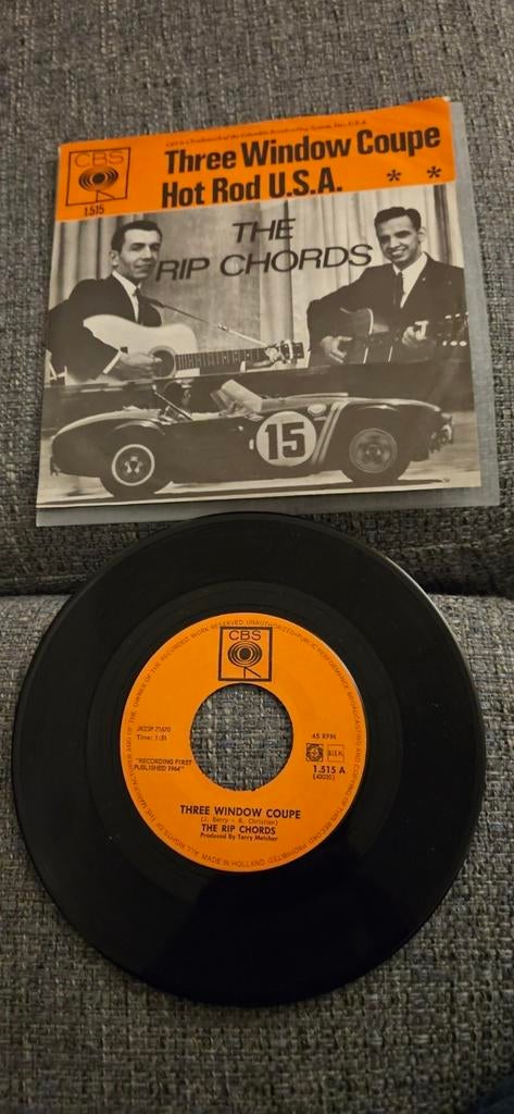 Surf The Rip Chords-Three window coupe-hot rod usa 1964, Ophalen of Verzenden, Gebruikt, Pop