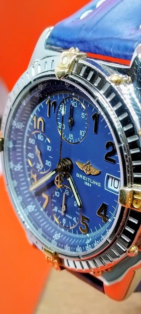 Breitling Chronomat Goud/Staal B13050.1  39mm, Sieraden, Tassen en Uiterlijk, Horloges | Heren, Ophalen, Breitling, Polshorloge