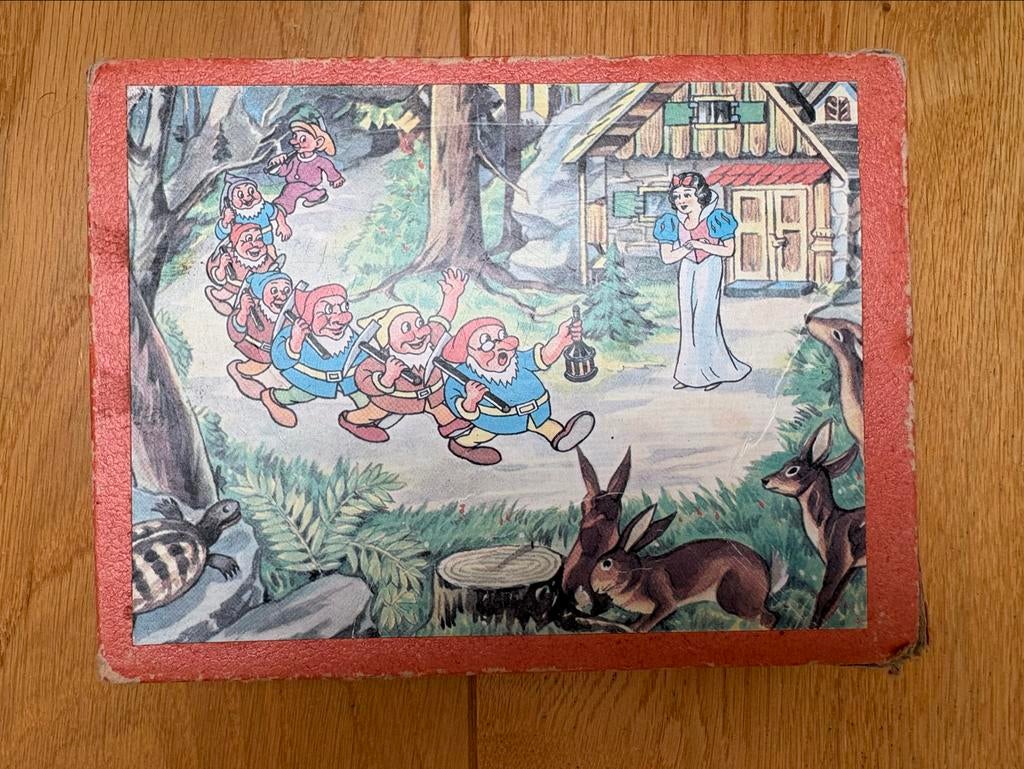 Vintage Blokkendoos Sneeuwwitje, Antiek en Kunst, Ophalen of Verzenden