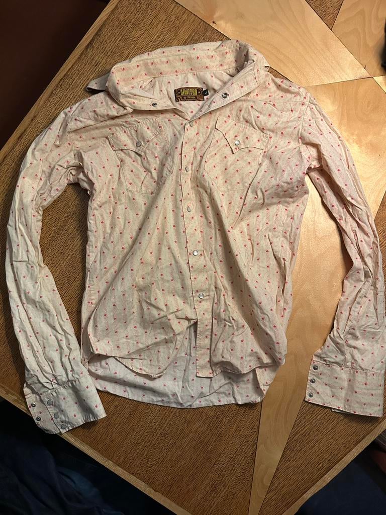 Overhemd vintage look, Ophalen of Verzenden, Gedragen, Overige kleuren, Halswijdte 43/44 (XL)