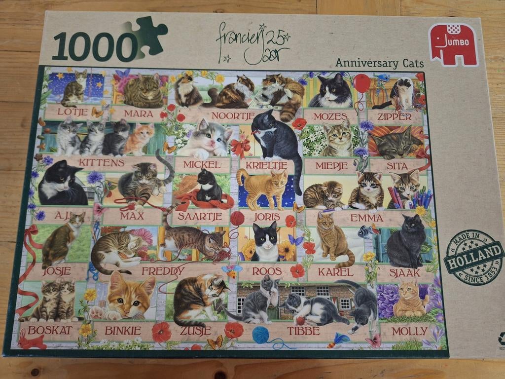 Puzzel francien 25 jaar, Ophalen, 500 t/m 1500 stukjes