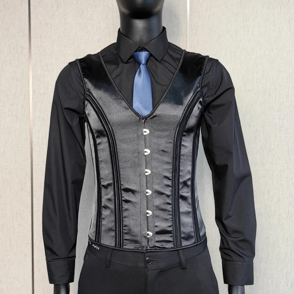 Heren zwart middeleeuws korset steampunk gothic, Kleding | Heren, Verzenden, Nieuw, Overige maten, Kleding