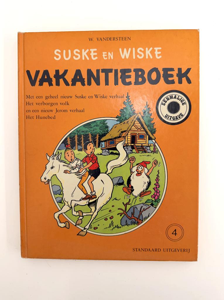 Suske & Wiske Vakantieboek 04, 1e druk 1976, Hardcover, Boeken, Stripboeken, Gelezen, Willy Vandersteen, Eén stripboek, Ophalen of Verzenden