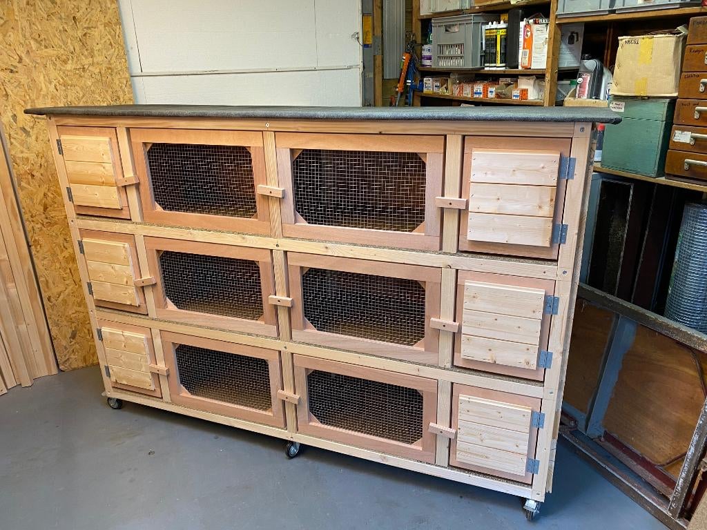 Flat met 6 hokken, 110 cm of meer, Nieuw, Ophalen of Verzenden, Hamster