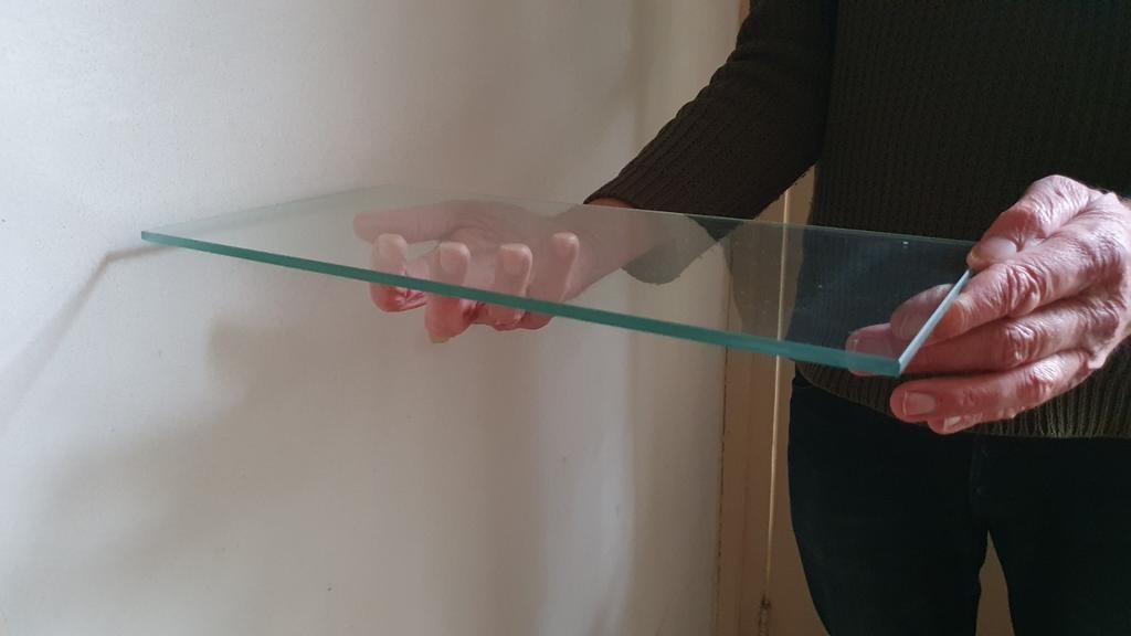 2 x glazen plaat voor wandrek, Ophalen of Verzenden, Gebruikt