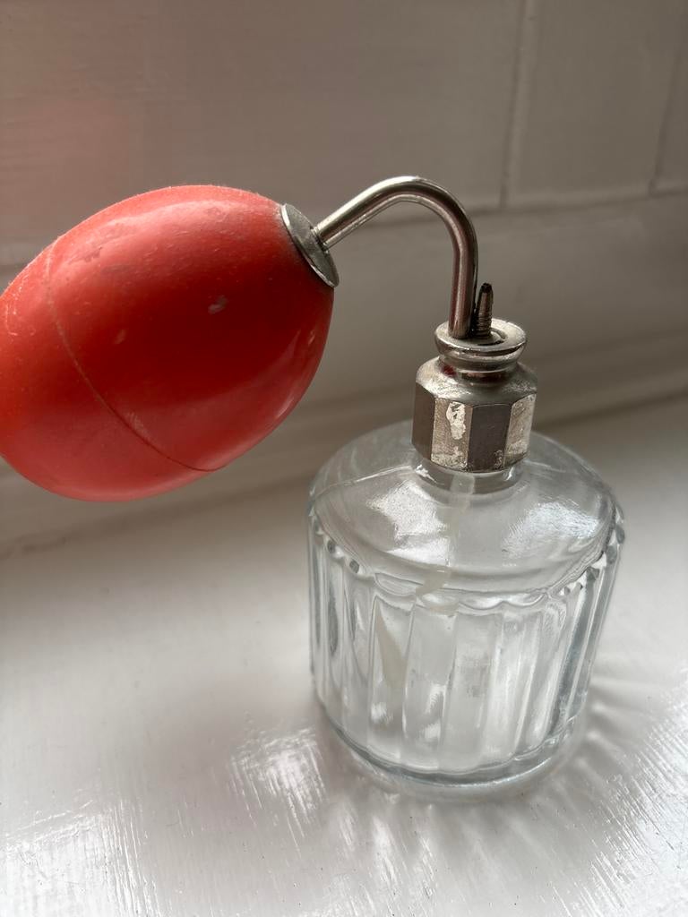Vintage Parfumfles met Verstuiver, Ophalen of Verzenden, Gebruikt