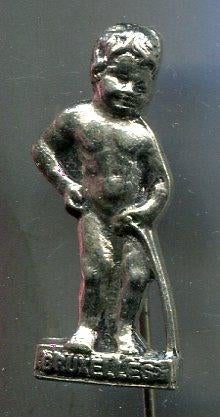 Manneke PIS Bruxelles zilverkleurig speldje ( U_085 ), Verzenden, Nieuw, Figuurtje, Speldje of Pin