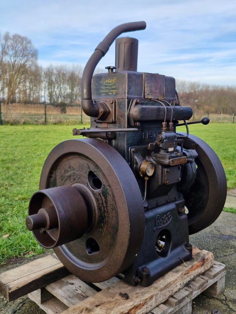 Forse Lister CE 2 cilinder stationaire motor - 1935, Ophalen of Verzenden, Gebruikt, Dieselmotor