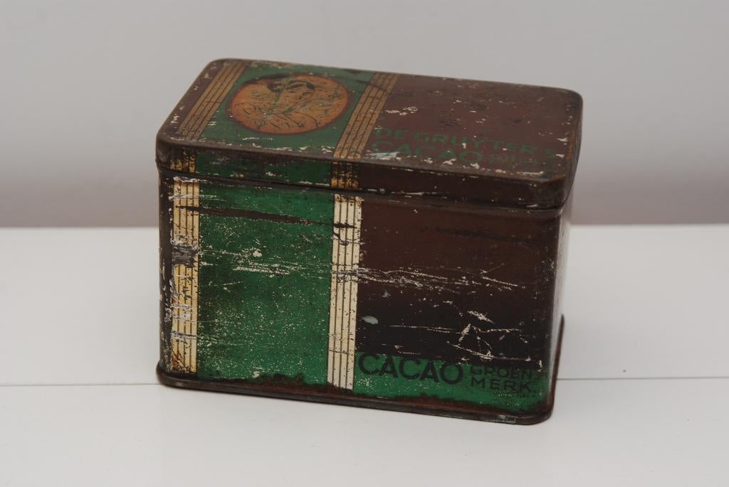 Oud cacao blikje, Verzamelen, Ophalen of Verzenden, Gebruikt, Overige, Overige merken