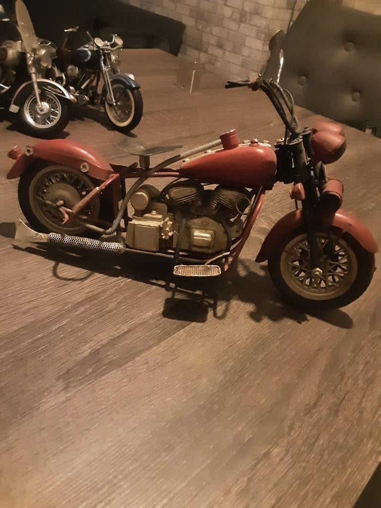 Custom made Harley davidson schaalmodel 1:10, Ophalen of Verzenden, Groter dan 1:32, Overige typen, Overige merken