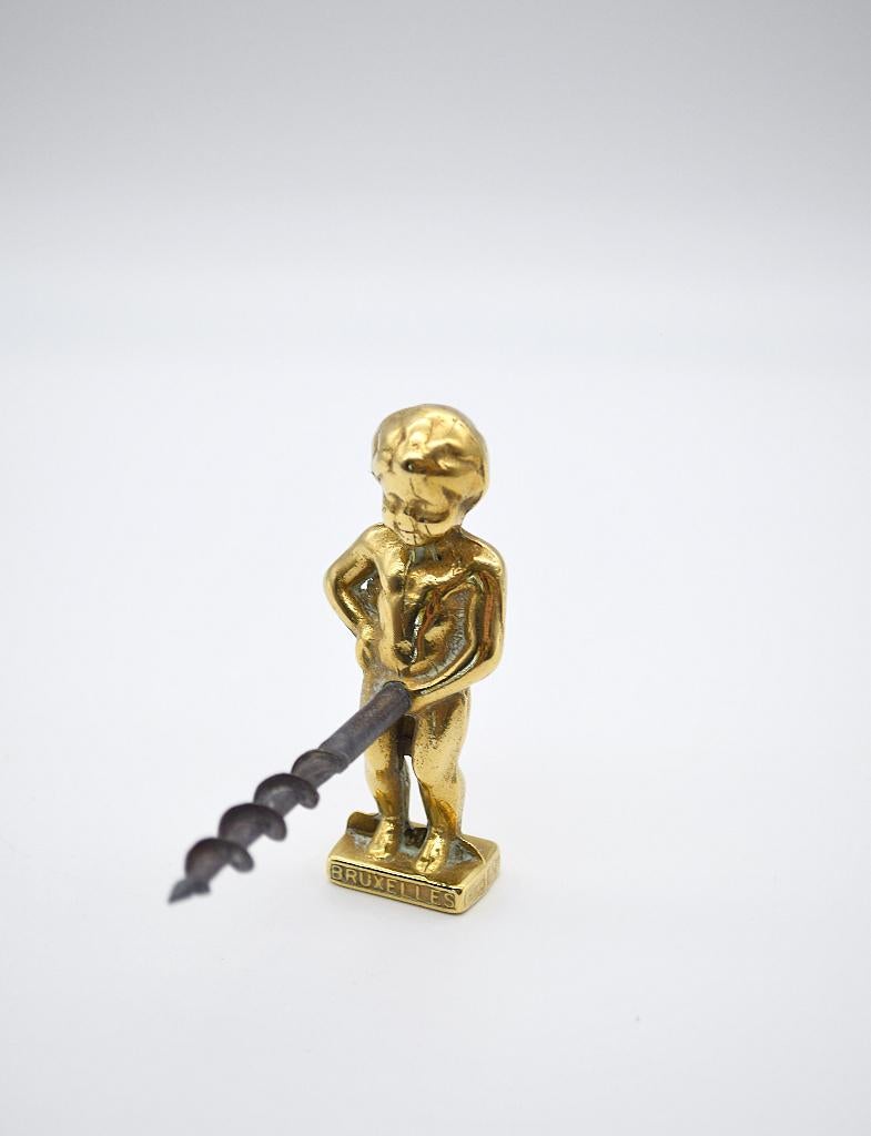Messing Kurkentrekker – Manneken Pis – Brussel 00322, Antiek en Kunst, Antiek | Koper en Brons, Brons, Ophalen of Verzenden