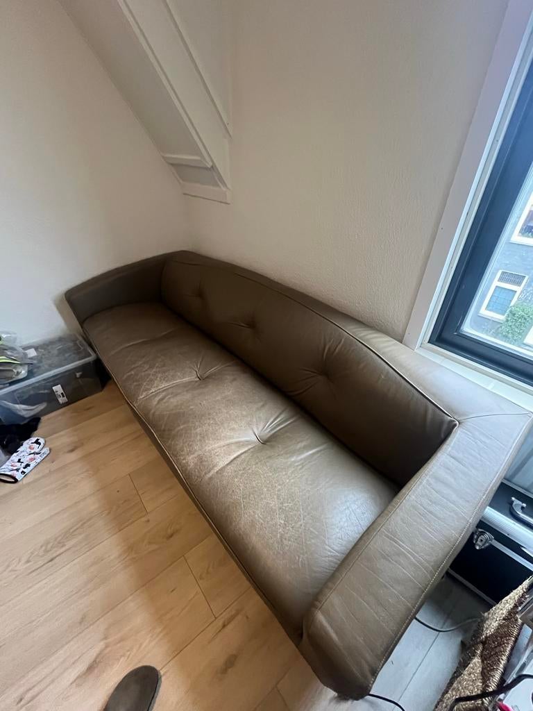 Montis Riva leren design bank, Ophalen, Gebruikt, Driepersoons, 200 tot 250 cm