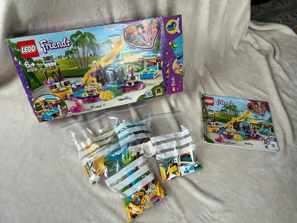 Lego Friends Andrea's zwembadfeest - 41374, Ophalen of Verzenden, Zo goed als nieuw, Complete set, Lego