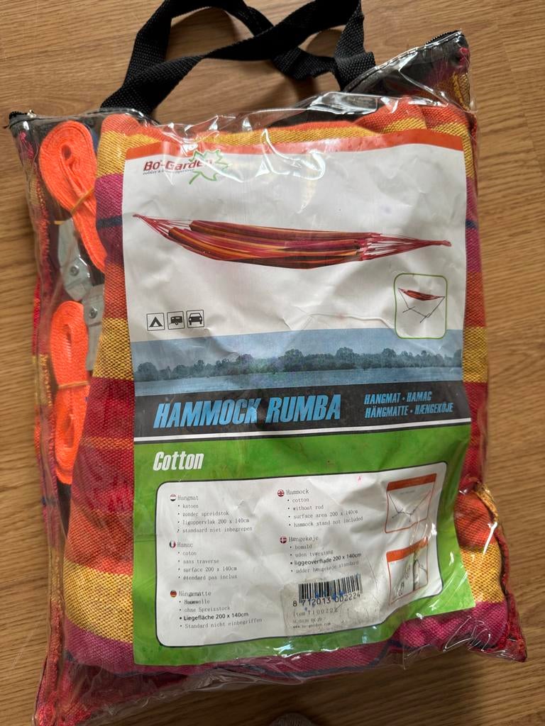 Bo-Garden Hangmat Rumba - Nieuw in verpakking!, Ophalen of Verzenden, Nieuw, Eenpersoons, Binnen