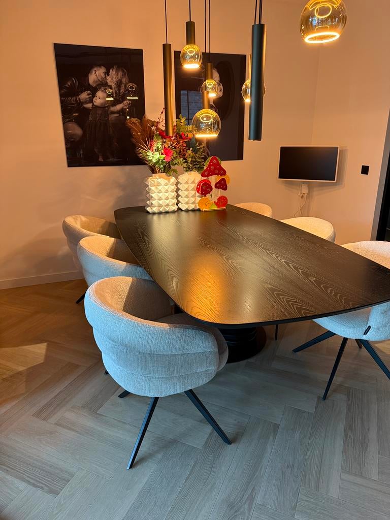 UITVERKOOP - Eforma Rotolo eettafel 240x120 cm, 200 cm of meer, Zo goed als nieuw, Metaal, Rechthoekig