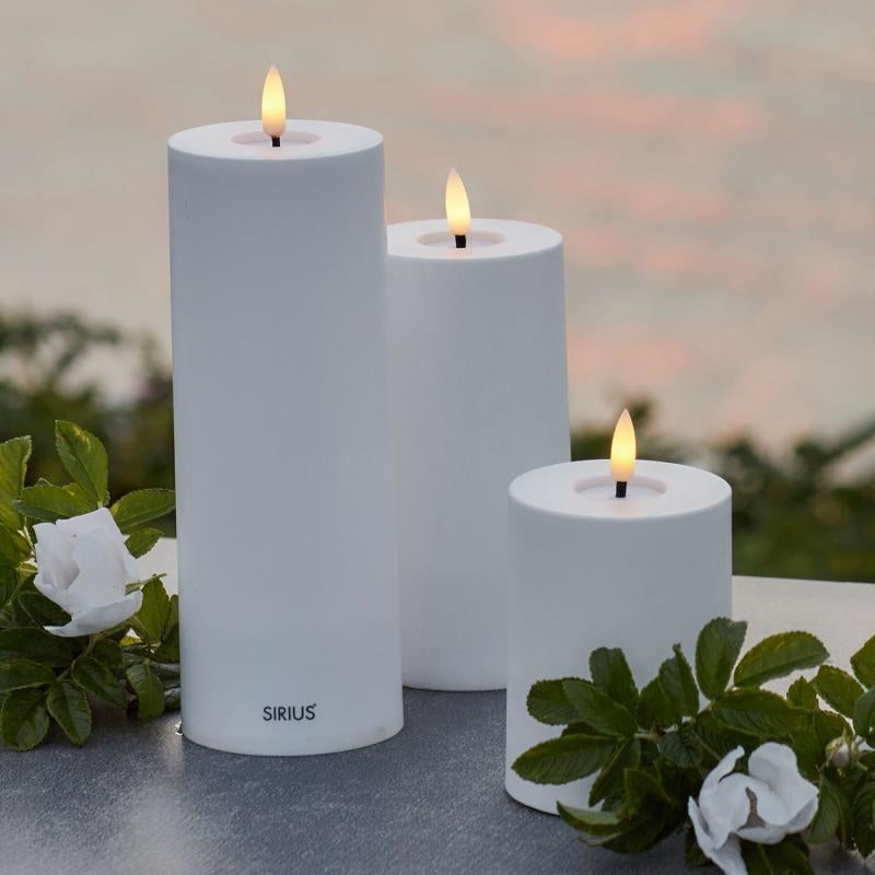 Sirius Solar set 3 stuks buiten LED kaars zonne-energie NW, Tuin en Terras, Zonne-energie, Kunststof, Minder dan 50 watt, Staande lamp