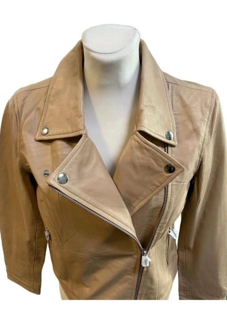 Mooie nieuwe leren jas van Pieces - Maat S, Example@pieces.com, Nieuw, Ophalen of Verzenden, Pieces