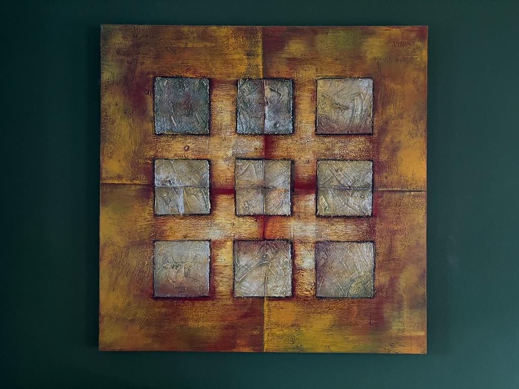 Canvas Schilderij 100x100, Ophalen, Gebruikt, Schilderij, 75 cm of meer