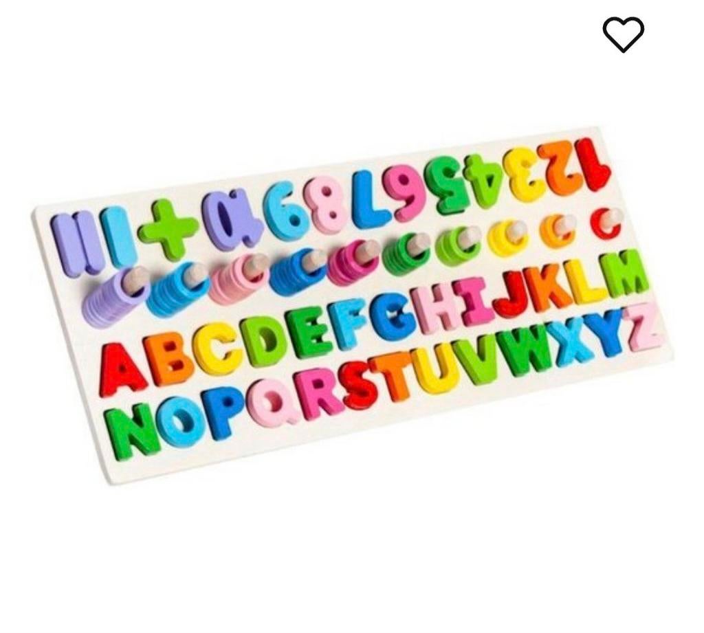 Houten puzzel met cijfers en letters, Ophalen, Nieuw, Overige typen