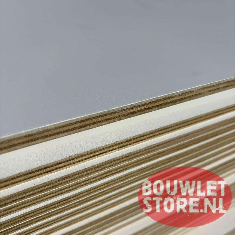 Multiplex 18 mm | Duraprime paint wit | WBP | 2500x1220mm, Niet ingevuld, Multiplex, Minder dan 20 mm, Niet ingevuld