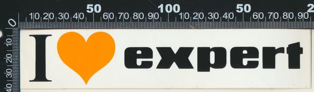 Sticker: Expert - I love (2), Ophalen of Verzenden, Zo goed als nieuw, Bedrijf of Vereniging