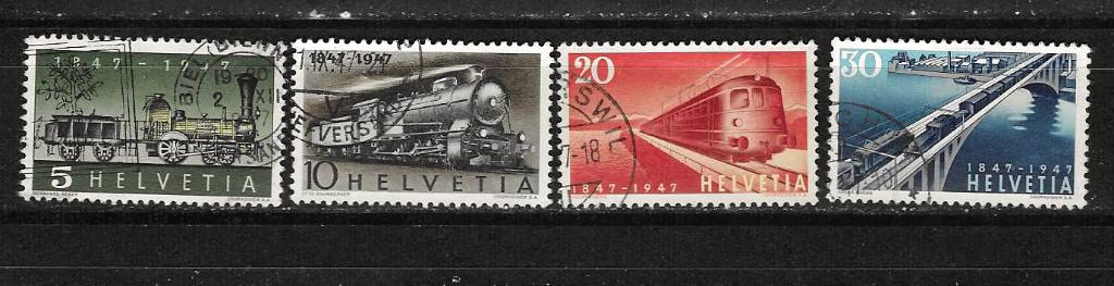 Zwitserland 484-487, Ophalen of Verzenden, Gestempeld