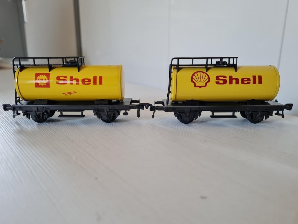 7 Nette Fleischmann H0 Shell ketelwagons 5031, Gebruikt, Gelijkstroom, Fleischmann, Wagon