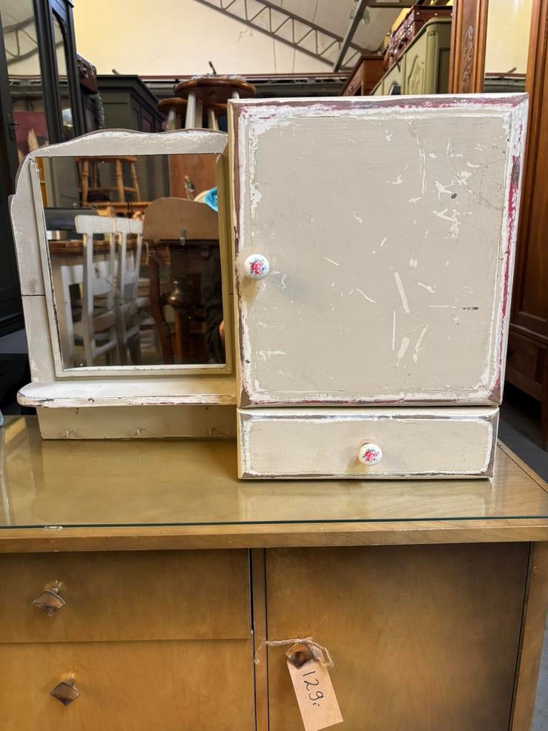 Vintage brocante wandkastje / hangkastje, Ophalen of Verzenden