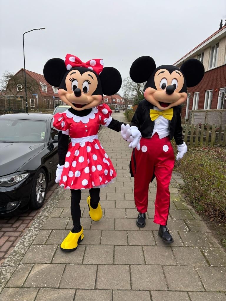 Mickey, Minnie Mouse mascotte kinderfeestje,Entertainment., Hobby en Vrije tijd, Feestartikelen | Verhuur, Ophalen of Verzenden