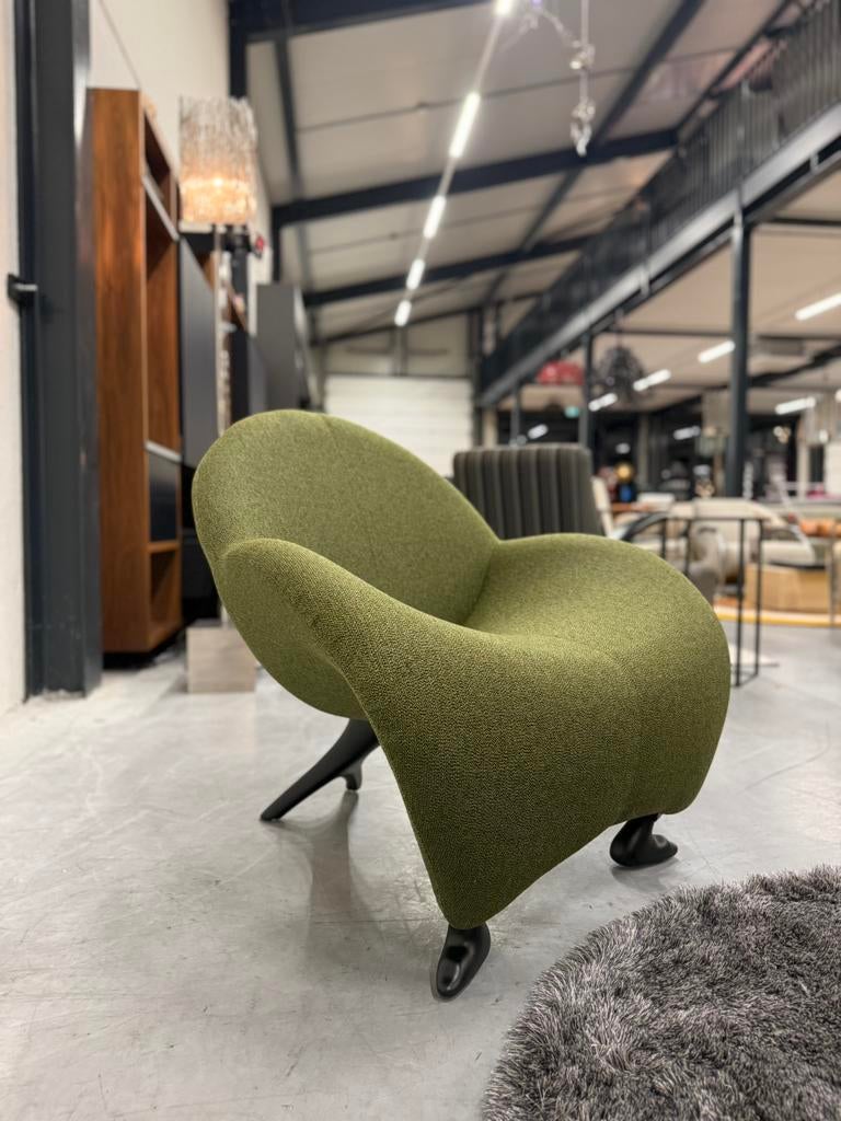 Nieuw Leoux Papageno Fauteuil groen stof Design stoel, Leolux, Nieuw, 75 tot 100 cm, Ophalen of Verzenden