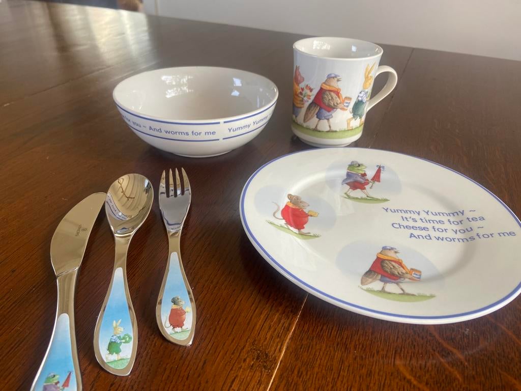 Prachtig 6 delig dinerset kinderservies Viners, Ophalen of Verzenden, Nieuw, Kraamcadeau
