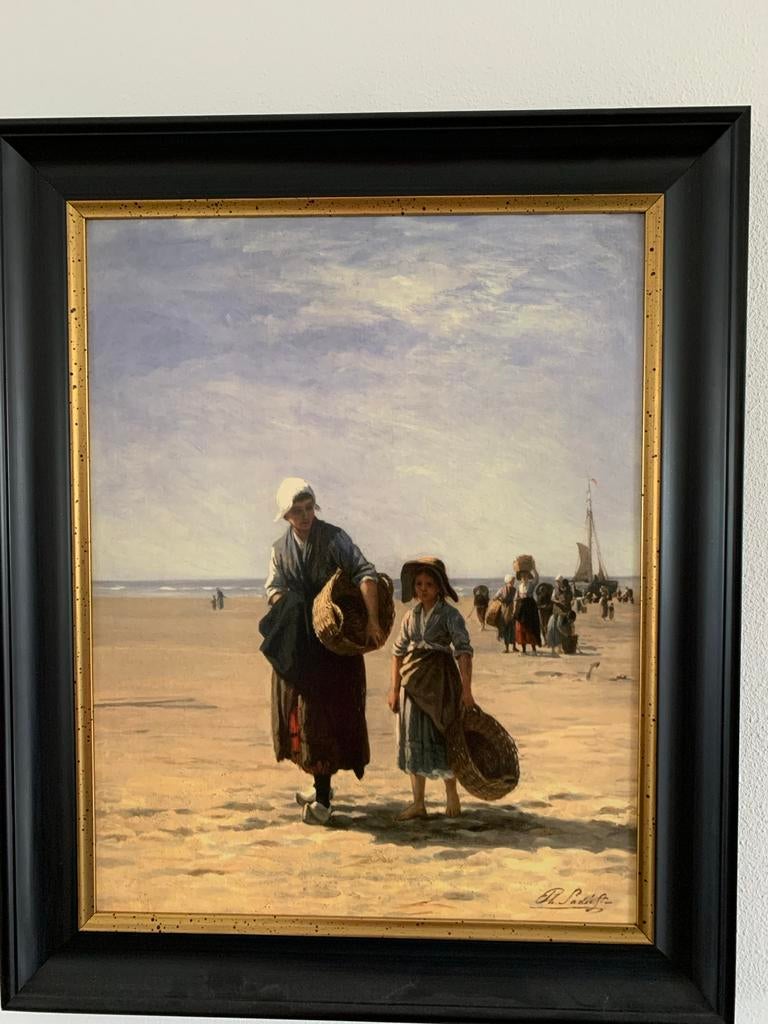 Reproductie Philip Sadée - Scheveningse Vissersvrouwen, Ophalen