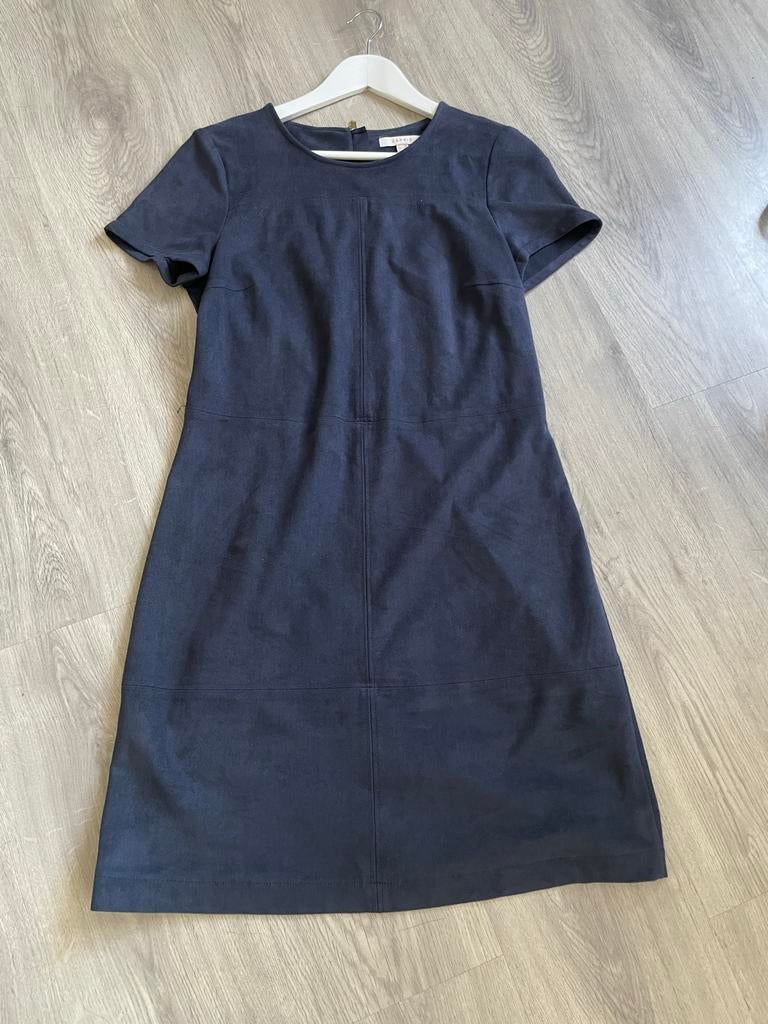 Blauw suède jurk Esprit, maat 36 (valt ruim), Blauw, Ophalen of Verzenden, Knielengte, Maat 36 (S)