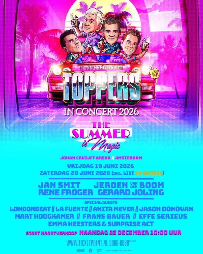 2 Tickets Toppers in Concert (Johan Cruijff Arena), Twee personen